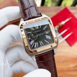 Swiss Quality Replica Cartier Santos-Dumont Moonphase Watches 2-Tone Rose Gold